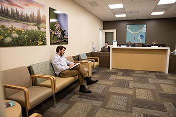 patient waiting in waiting room